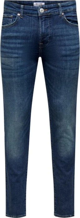 ONLY & SONS Slim Mid Loom Jeans dark blue denim (Herren)