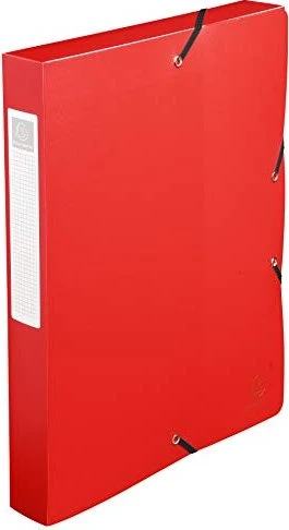 Exacompta Archivbox Kunststoff blickdicht 40mm, A4, rot
