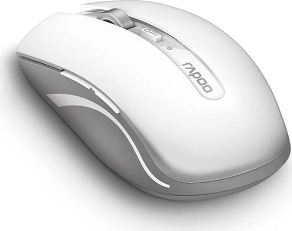 Rapoo 7200M Multi-mode Wireless weiß/grau, USB/Bluetooth