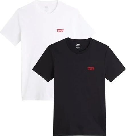 Levi's Crewneck Graphic 2er-Pack T-Shirt kurzarm caviar (Herren)