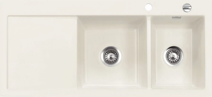 systemceram Mera Double Einbau Becken rechts jasmin