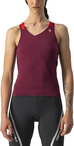 Castelli Solaris Top Trikot ärmellos bordeaux/red (Damen)