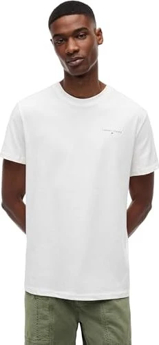 Tommy Hilfiger Slim Linear Chest T-Shirt kurzarm ecru (Herren)