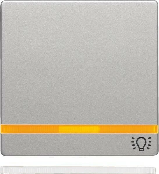 Berker Q.x Wippe mit Aufdruck Symbol für Licht Linse, alu samt, lackiert