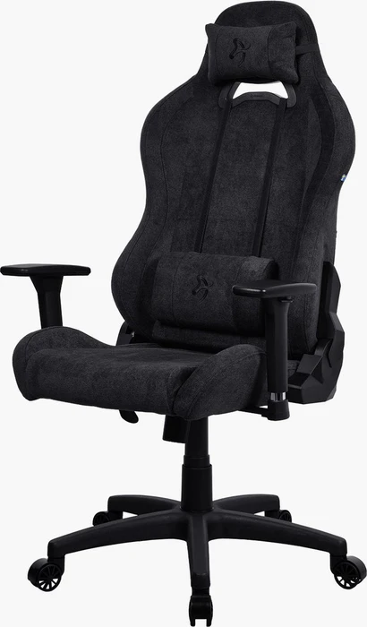 Arozzi Torretta Soft Fabric Gamingstuhl, pure black