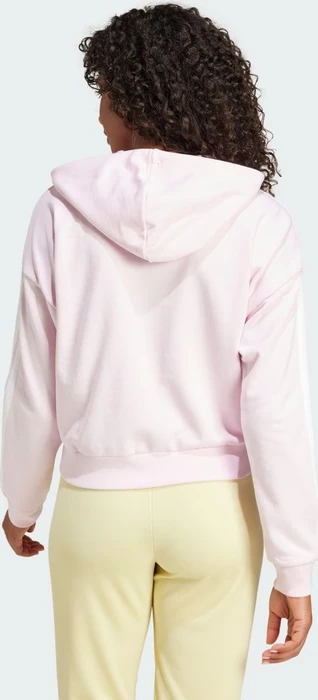 adidas Essentials 3-Streifen French Terry Hoodie clear pink/white (Damen)