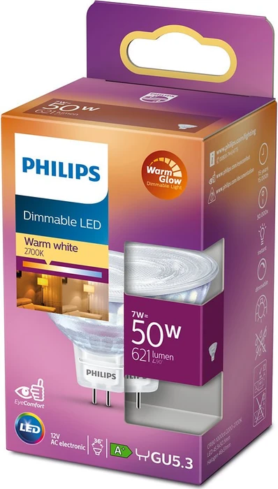 Philips LED Reflektor GU5.3 7-50W/WW