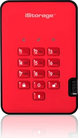 iStorage diskAshur 2 SSD, rot, 2.5", 4TB, USB-A 3.0