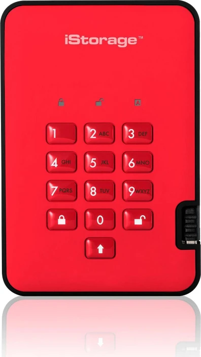 iStorage diskAshur 2 SSD, rot, 2.5", 4TB, USB-A 3.0