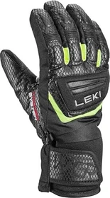 Leki WCR Team 3D Skihandschuhe black/ice lemon (Junior)