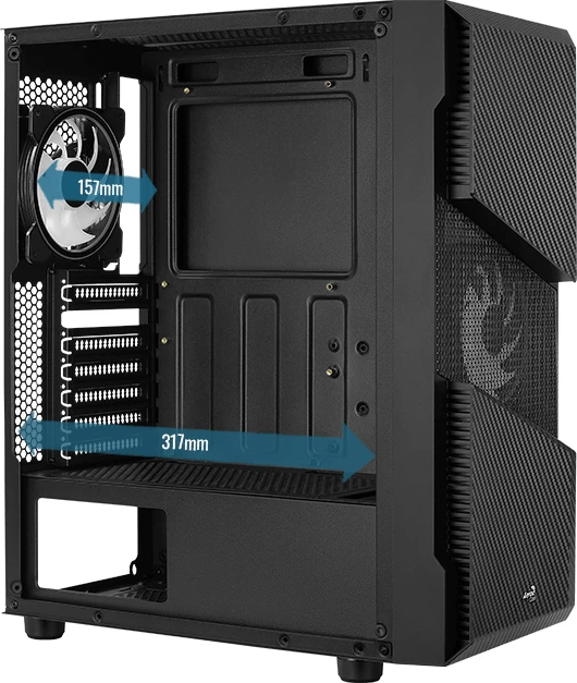 AeroCool Menace Saturn FRGB, Glasfenster
