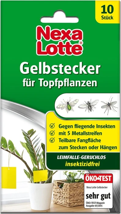 Evergreen Garden Care Nexa Lotte Gelbstecker für Topfpflanzen, 10 Stück