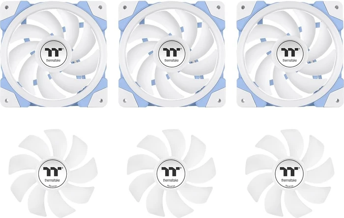Thermaltake SWAFAN EX12 ARGB Sync TT Premium Edition Hydrangea Blue, blau/weiß, 120mm, 3er-Pack
