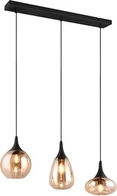 Trio Lumina Pendelleuchte 3-flammig schwarz/orange