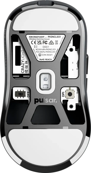 Pulsar Gaming Gears X2N CL CrazyLight Medium Wireless Jet Black, USB