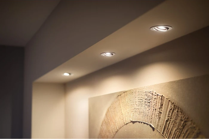 Philips Hue White Ambiance Milliskin Einbauleuchte rund weiß, 3 Stück