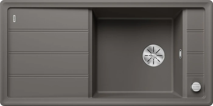 Blanco Faron XL 6 S InFino Einbau Becken reversibel mit Ablauffernbedienung vulkangrau