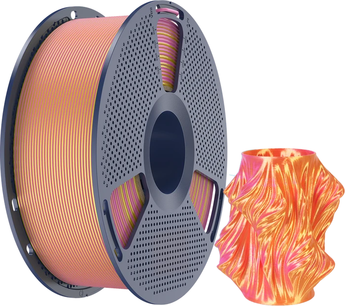 Sunlu Silk PLA+, Dual Color Pink Gold, Spule, 1.75mm, 1.00kg