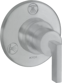Hansgrohe Axor Citterio Ab- und Umstellventil Trio/ Quattro Unterputz mit Hebelgriff brushed chrome