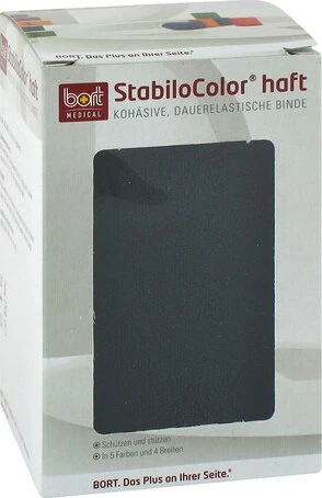 Bort Medical StabiloColor haft Bandage schwarz, 10cm x 5m, 1 Stück