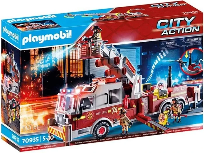 playmobil City Action Feuerwehr-Fahrzeug: US Tower Ladder
