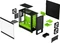 Fractal Design Pop Air RGB Green Core TG Clear Tint, Glasfenster Vorschaubild