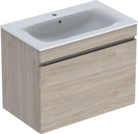 Geberit Renova Plan Set Möbelwaschtisch/Unterschrank 80cm, Nussbaum hickory hell