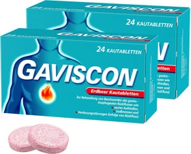 Gaviscon Erdbeer Kautabletten, 48 Stück (2x 24 Stück)