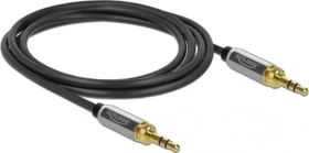 DeLOCK 3.5mm Klinke 3-Pin [Stecker] auf 3.5mm 3-Pin Klinke [Stecker], mit 2x Schraubadapter auf 6.35mm, schwarz 2m