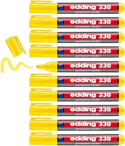 edding 330 Permanentmarker gelb, 10er-Pack