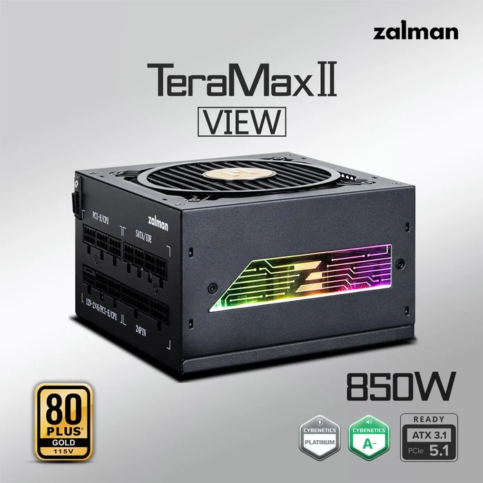 Zalman TeraMax II VIEW schwarz 850W, ATX 3.1