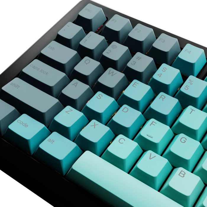 Glorious GPBT Gradient V2 Keycaps, Kunststoff (PBT), Rainforest, grün, 131 Tasten, ANSI-US
