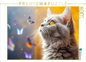 Calvendo Ein Motiv aus dem Kalender Die Katze und der Schmetterling