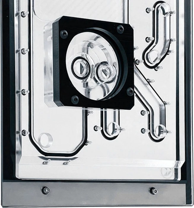 Stealkey Customs Lian Li O11D Mini Front Plate MK2 Distro-Plate, Verteilerplatte inkl. D5 Adapter, schwarz