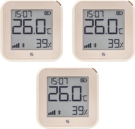 Shelly H&T Gen3, Ivory, Temperatur-/Feuchtigkeitssensor, 3er-Pack