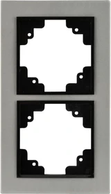 uniTEC IMOLA Serie 307 Abdeckrahmen 2-fach, edelstahl