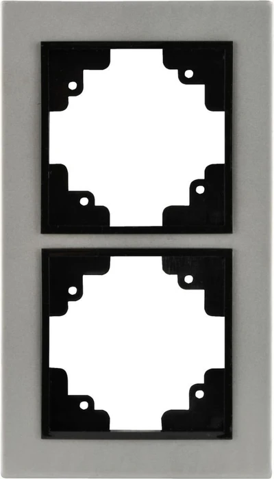 uniTEC IMOLA Serie 307 Abdeckrahmen 2-fach, edelstahl