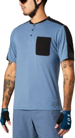 Fox Racing Ranger Drirelease Henley Trikot kurzarm matte blue (Herren)