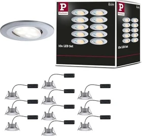 Paulmann LED Calla Switch rund 5W Einbauleuchte chrom matt, 10 Stück