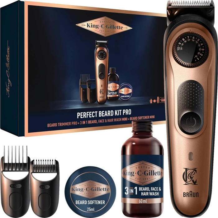 Gillette King C. Elektrischer Barttrimmer Pro Geschenkset