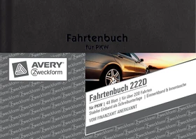 Avery-Zweckform Fahrtenbuch mit Jahresabrechnung, A6 quer, Hardcover, 48 Blatt