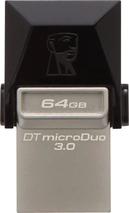 Kingston DataTraveler microDuo 64GB, USB-A + USB Micro-B, USB 3.2 Gen 1×1, USB 2.0