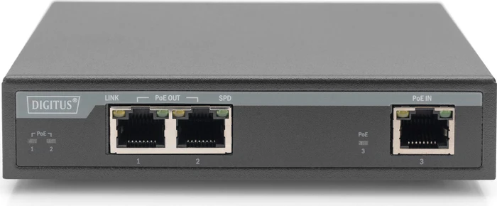 Digitus Desktop Gigabit PoE-Extender, 3x RJ-45, 60W PoE+ PD