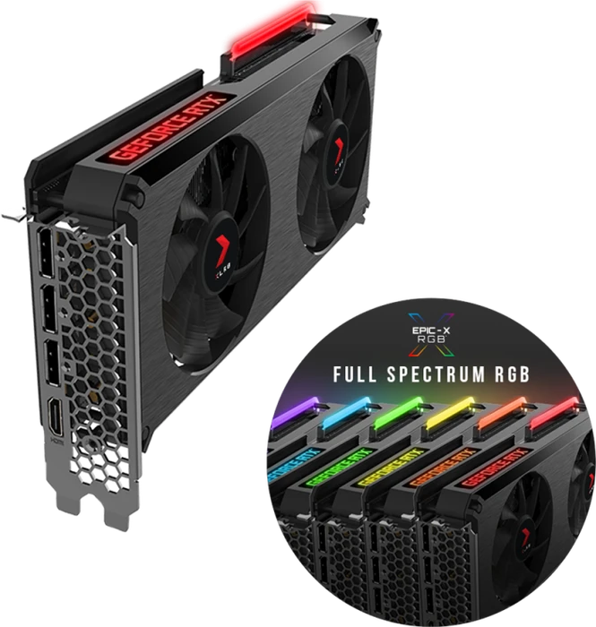PNY GeForce RTX 3060 XLR8 Gaming Revel Epic-X RGB, 12GB GDDR6, HDMI, 3x DP