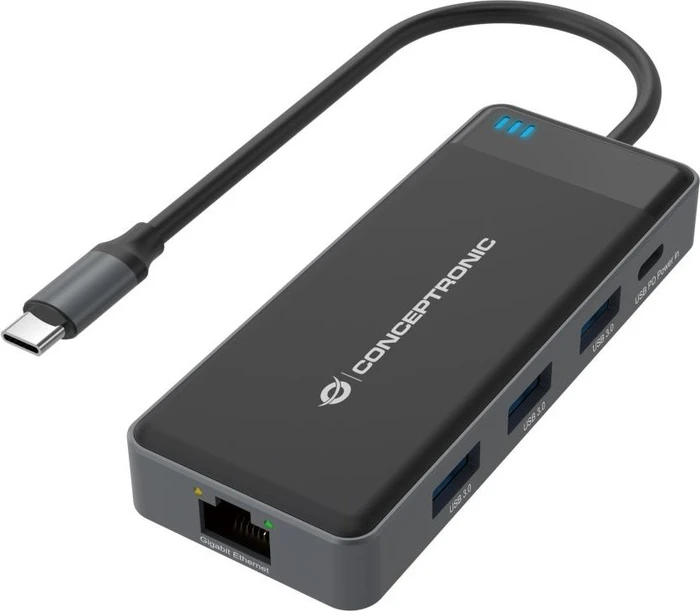 Conceptronic 7-in-1 Dockingstation, USB-C 3.0 [Stecker]
