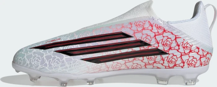 adidas F50 League Laceless FG/MG Lamine Yamal cloud white/core black/lucid red (Junior)