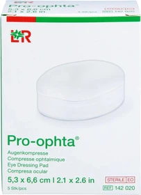Lohmann & Rauscher Pro-ophta Augenkompressen steril, 5.3 x 6.6cm, 5 Stück
