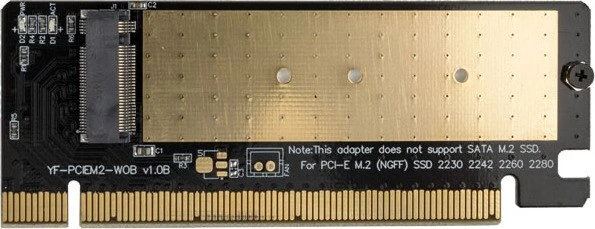 Akasa M.2 SSD to PCIe adapter card with heatsink cooler