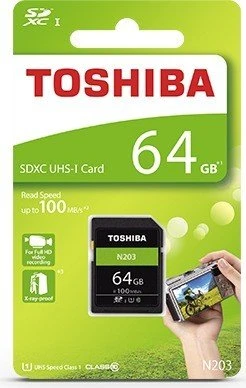 Toshiba High Speed N203 R100 64GB, UHS-I U1, Class 10
