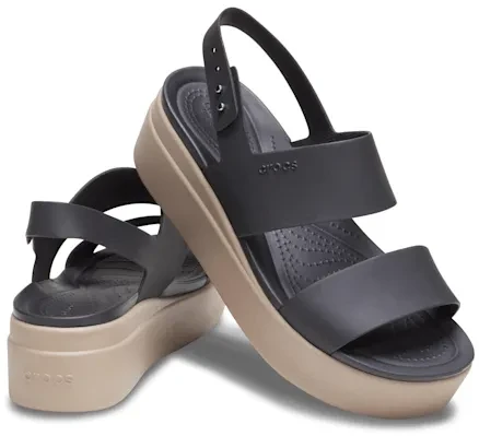Crocs Brooklyn Low Wedge black/mushroom (Damen)